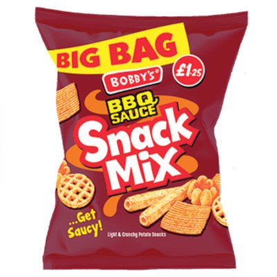Bobbys bbq sauce snax mix 60g crisps