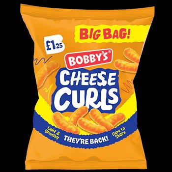Bobbys cheese curls 70g crisps