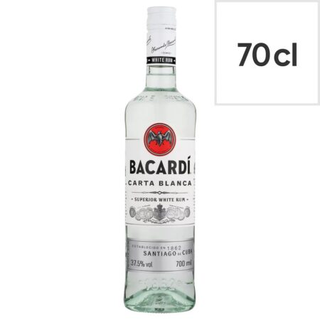 Bacardi white rum 70cl alcohol