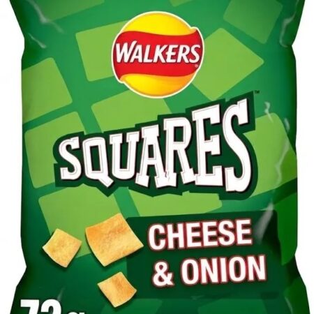 Squares cheese & onion crisps 72g